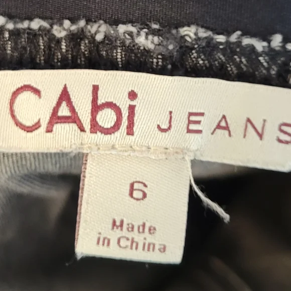 Sold Cabi black moto zipper detail skinny jegging style 516 - Picture 6 of 7